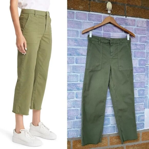 FRANK & EILEENBLACKSTONE UTILITY PANT IN ARMY GREEN 2 - Picture 2 of 13